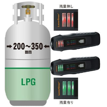 Φ200-350mm LPガス残量チェッカー - エスコ