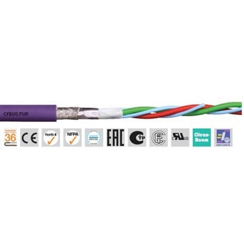 アクチュエータ/センサーケーブル 2芯 0.25 mm2 シールド有 23 AWG 1巻 100m入 SIG