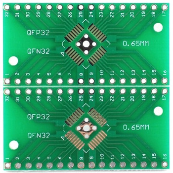 ピッチ変換基板 QFP32ピン 0.65mmピッチ 0.8mmピッチ アズワン