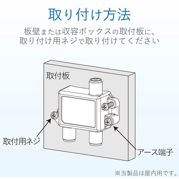 分配器 スプリッタ 【2K/4K/8K対応】1端子通電型 ノイズに強い DXアンテナ