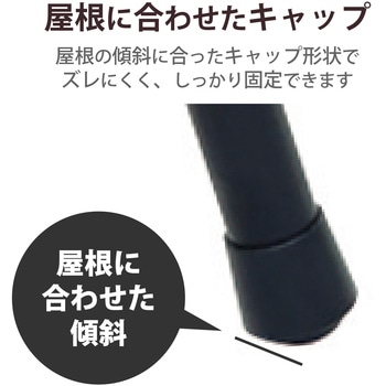 屋根馬(小屋根用) 亜鉛処理鋼板 塗装仕上 黒色 - DXアンテナ