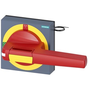 ロータリハンドル 3KD サイズ 4 3KF サイズ 4用 赤/黄 140mm Sentron 8UD SIEMENS
