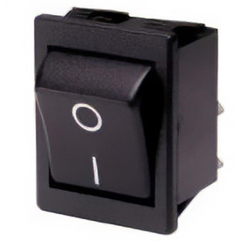 ロッカースイッチ 双極単投 DPST イルミネーション：なし カットアウト幅：22.3mm 1袋 2個入 BULGIN