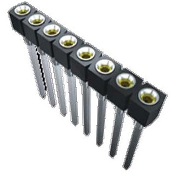 基板接続用ソケット 1 極 2.54mm 1 列 スルーホール SAMTEC