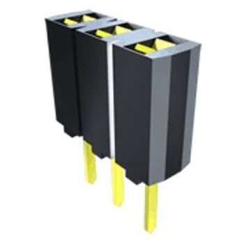 基板接続用ソケット 19 極 2.54mm 1 列 スルーホール SAMTEC