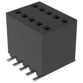 基板接続用ソケット 6 極 1.27mm 1 列 表面実装 1袋 5個入 SAMTEC