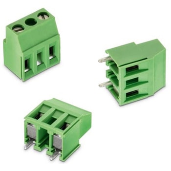 基板用端子台 2528シリーズ 10mmピッチ 1列 2極 緑 1袋 5個入 - WURTH ELEKTRONIK