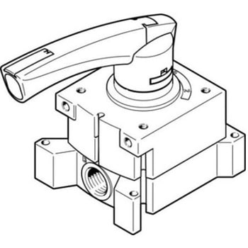 手動バルブ ロッドレバー G 1/4 Festo