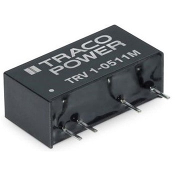 絶縁DC-DCコンバータ Vout：Output 1：5 Vdc Output 1：-5 Vdc 9.6 → 14.4 V dc 1W 1セット 5個入 TRACO POWER