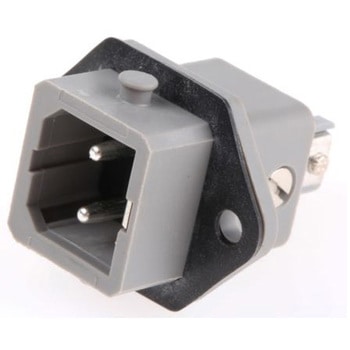 電源コネクタ 産業用コネクタ STシリーズ パネルマウント プラグ グレー 1袋 200個入 - Hirschmann Test & Measurement