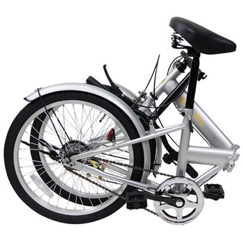 防災サイクル 20型ノンパンク折り畳み自転車 H型 シルバー 東部
