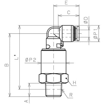 ロータリジョイントSUS304 エルボ 水仕様タイプ PISCO(ピスコ)