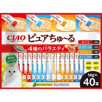 いなばwanちゅーる総合栄養食チーズ・野菜バラエティ4種/320本