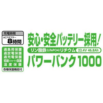 日動工業 パワーバンク1000 1000Wポータブル電源 LPE-R1000Z