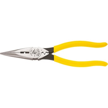 強力型ロングノーズペンチ 皮むき・圧着機能付 グリップ：プラスチック KLEIN TOOLS
