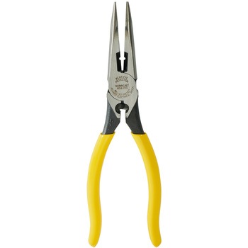 強力型ロングノーズペンチ 皮むき・圧着機能付 グリップ：プラスチック KLEIN TOOLS