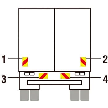 大型後部反射器 縞型(ゼブラタイプ) CATEYE トラック用テールレンズ