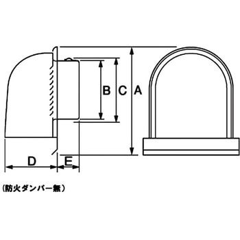 ステンU型フード付ガラリ JAPPY