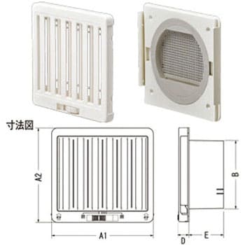 換気用樹脂製レジスター Jappy 給気ユニット 通販モノタロウ Jmp100wg