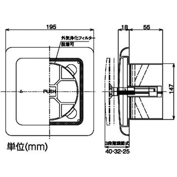 内壁用換気口(樹脂製) JAPPY