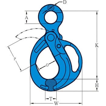 G-100 グリップ仕様ロッキングフック YOKE チェーンスリング用チェーン