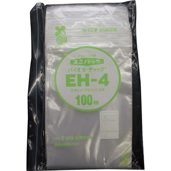 EH-4-100 ユニパック バイオEチャック規格品 1袋(100枚) セイニチ(生産