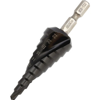 窒化チタンアルミコーティングステップドリル(2枚刃) マーベル