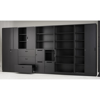ユニット型壁面書庫(スチール引違い) TRUSCO