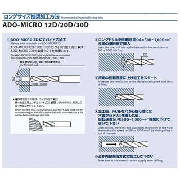 小径油穴付き超硬ドリル 2Dタイプ ADO-MICRO 2D オーエスジー(OSG) 超