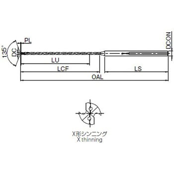 小径油穴付き超硬ドリル 30Dタイプ ADO-MICRO 30D OSG(オーエスジー)
