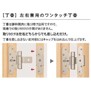 片開きトイレドア用固定枠 90幅 ウッドワン 【通販モノタロウ】