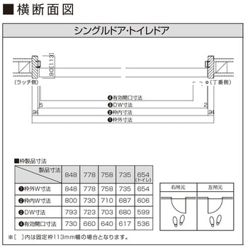片開きドア用固定枠 90幅 ウッドワン