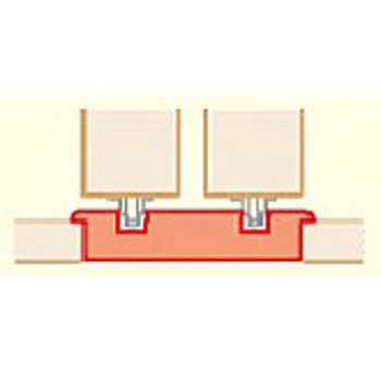 引違い戸用敷居Q型(固定枠155幅用) ウッドワン
