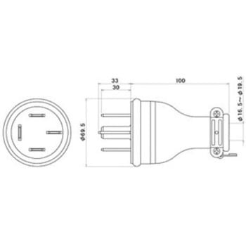 フォークリフト用充電ケーブルASSY シバタ(フォークリフト)