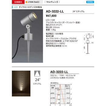 山田照明 エクステリア LEDスポットライト 防雨 ミディアム24° 調光