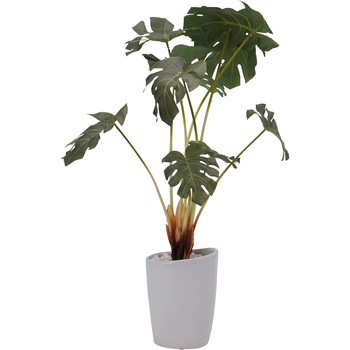 ロングモンステラオーバルポット 横浜ディスプレイミュージアム 観葉植物壁掛け用 卓上用グリーン 造花 通販モノタロウ Gla 1228