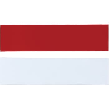 プレート用名札(赤+白) 西敬(イカリボシ)