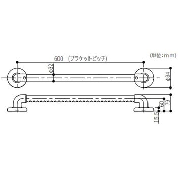 バスハンドI型手すりセット ECLE(エクレ)
