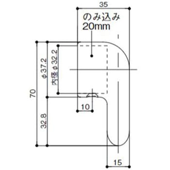 ステン32システム手すり Rエンドキャップ ECLE(エクレ)