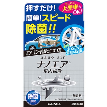 消臭ナノエア 車内拡散除菌強化 晴香堂 旧 オカモト産業 車内用芳香剤 通販モノタロウ 3418