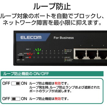 EHB-UG2B08-PL2 スイッチングハブ 8ポート PoE ギガビット 耐熱50 ...