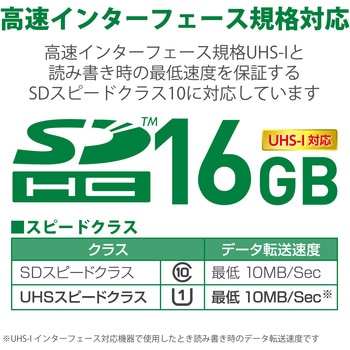 SDカード UHS-I Class10 読込45MB/s データ復旧サービス メモリーカード エレコム