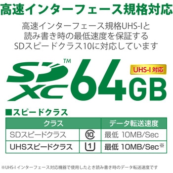 SDカード UHS-I Class10 読込45MB/s データ復旧サービス メモリーカード エレコム