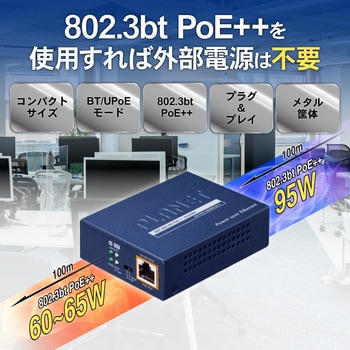 802.3bt PoE++エクステンダー PLANET Technology