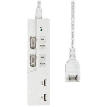 100V/14A テーブルタップ(USBポート/個別スイッチ付) エスコ