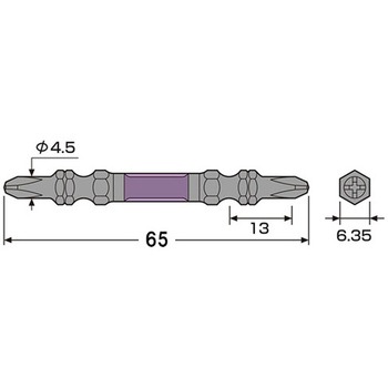 (+)衝撃吸収スリムビット(高硬度) エスコ