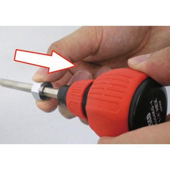 [+ -]差替式ドライバーセット(ラチェット・H付) - エスコ