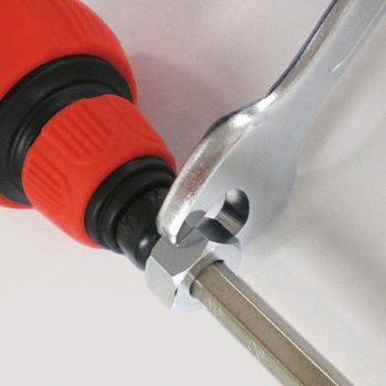 [+ -]差替式ドライバーセット(ラチェット・H付) - エスコ