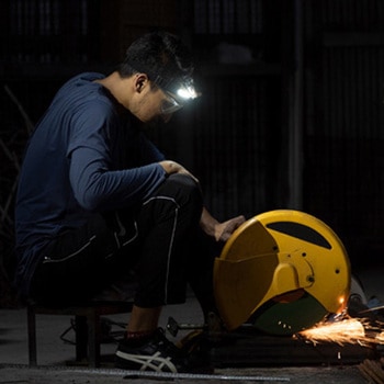 [充電式]LEDヘッドライト(非接触センサースイッチ付) エスコ