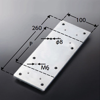[手すり用]取付プレート - エスコ